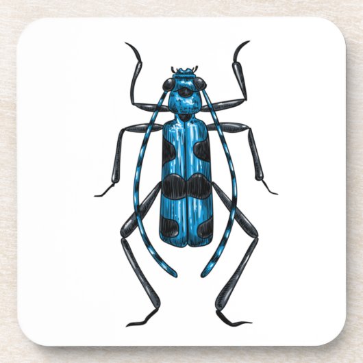 Rosalia Alpina Käfer Getränkeuntersetzer (Vorderseite)