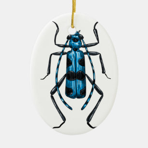 Rosalia Alpina Käfer Keramik Ornament