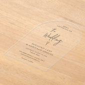 Rosalind Modern Elegante Hochzeit Save the Date Acryleinladungen (Ablage )