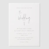 Rosalind Modern Elegante Hochzeit Save the Date Pergament Einladungen (Vorderseite)