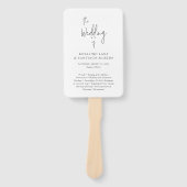 Rosalind Modern Typografie Elegantes Hochzeitsprog Fächer (Vorderseite)