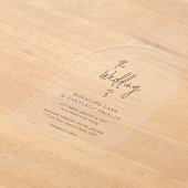 Rosalind Moderne Typografie Elegante Hochzeit Acryleinladungen (Ablage )