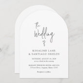 Rosalind Moderne Typografie Elegante Hochzeit Einladung (Vorne/Hinten)