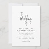 Rosalind Moderne Typografie Elegante Hochzeit Einladung (Vorderseite)
