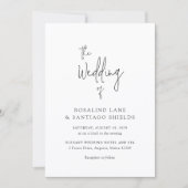 Rosalind Moderne Typografie Elegante Hochzeit Einladung (Vorderseite)