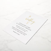 Rosalind Moderne Typografie Elegante Hochzeit Folieneinladung (Gedreht)