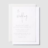 Rosalind Moderne Typografie Elegante Hochzeit Pergament Einladungen (Versetzt)