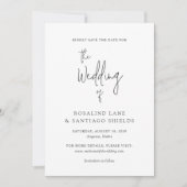 Rosalind Moderne Typografie Elegante Hochzeit Save The Date (Vorderseite)