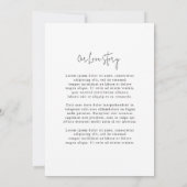 Rosalind Moderne Typografie Elegante Hochzeit Save The Date (Rückseite)