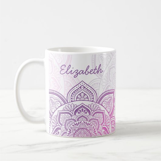 Rosaline Mandala 11 oz. Personalized Mug Kaffeetasse (Links)
