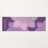 Rosaline Mandala Personalized Yoga Mat Yogamatte (Vorderseite (Horizontal))