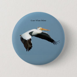 Rosapelikan-Knopf Button