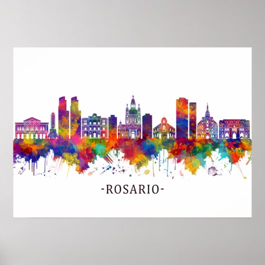 Rosario Argentina Skyline Poster (Vorne)