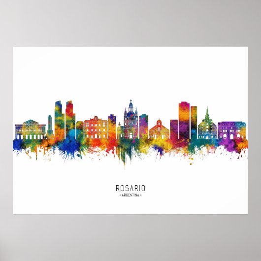 Rosario Argentina Skyline Poster (Vorne)