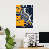 Rosario - Argentinien Bluefresh City Map Poster (Heimbüro)