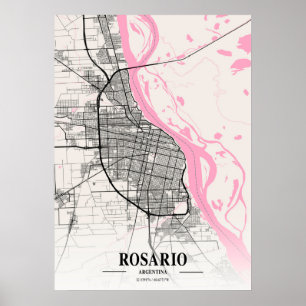 Rosario - Argentinien Neapolitan City Map Poster
