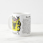 Rosario-Familien-Wappen Tasse (Vorderseite Links)