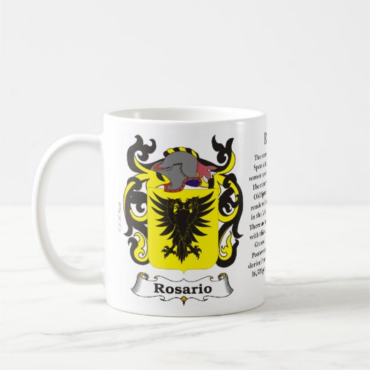 Rosario-Familien-Wappen Tasse (Links)