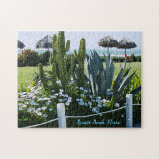 Rosarito Beach Mexico, Cactus Tiki N Ocean Puzzle