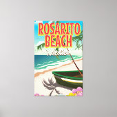 Rosarito Beach mexikanisches Reiseplakat Leinwanddruck (Vorderseite)