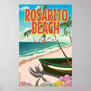 Rosarito Beach mexikanisches Reiseplakat Poster