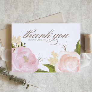 Rosarot Gartenrosen Botanische Graduierung Dankeskarte