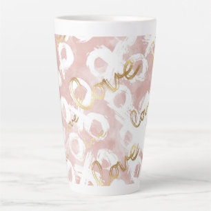 Rosarot Gold Weiß XOXO Liebe Milchtasse