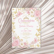 Rosarot Quinceañera Goldene Schmetterlinge Rosen