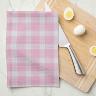 Rosarot und weiß kariert Gingham Geschirrtuch
