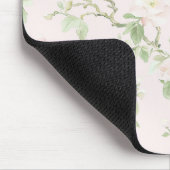 Rosarot Weiße Romantische Blumen Mousepad (Ecke)