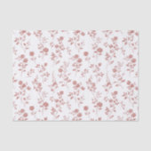 Rosarote Blumen Brautparty Seidenpapier (Vorderseite)