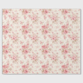 Rosarote Blüten Geschenkpapier (Flach)
