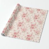Rosarote Blüten Geschenkpapier (Ungerollt)