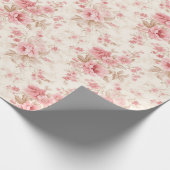 Rosarote Blüten Geschenkpapier (Ecke)