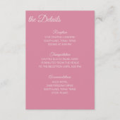 Rosarote Details Begleitkarte (Vorderseite)