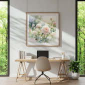 Rosarote Gartenrosen Poster