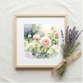 Rosarote Gartenrosen Poster