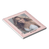 Rosarote Glitz Autogrammblock Notizblock (angewinkelt)