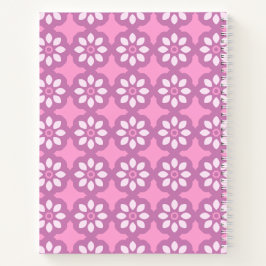 Rosarote Retroblüte Notizblock