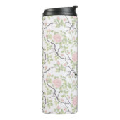 Rosarote Rosenblüten Thermosbecher (Nach links gedreht)