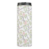 Rosarote Rosenblüten Thermosbecher (Rückseite)