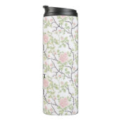 Rosarote Rosenblüten Thermosbecher (Nach rechts gedreht)