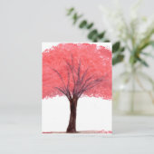 Rosaroter Baum Postkarte (Stehend Vorderseite)