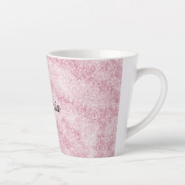 Rosaroter Glitter-Sparkel-Weihnachten Milchtasse