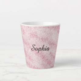 Rosaroter Glitter-Sparkel-Weihnachten Milchtasse