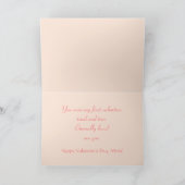 Rosaroter Herz-Reflexion MUTTER Valentinstag Feiertagskarte (Innenseite)