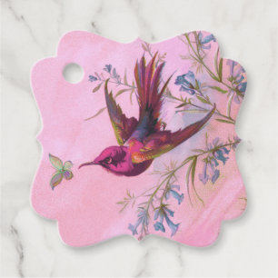 Rosaroter Kolibri Geschenkanhänger
