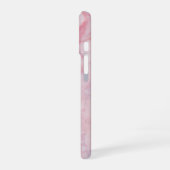 Rosaroter Marmor iPhone 16 Hülle (Linke Seite)