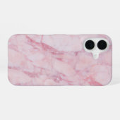 Rosaroter Marmor iPhone 16 Hülle (Rückseite (Horizontal))