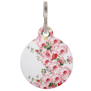 Rosarotes Blumenmuster des Vintagen Sommers Tiermarke